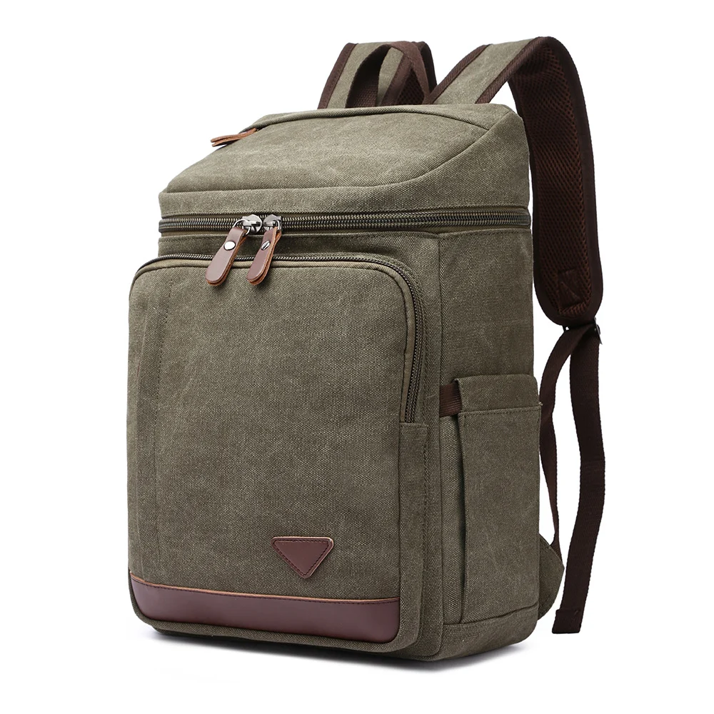 Structured front-pocket backpack with a front pocket and top zip opening